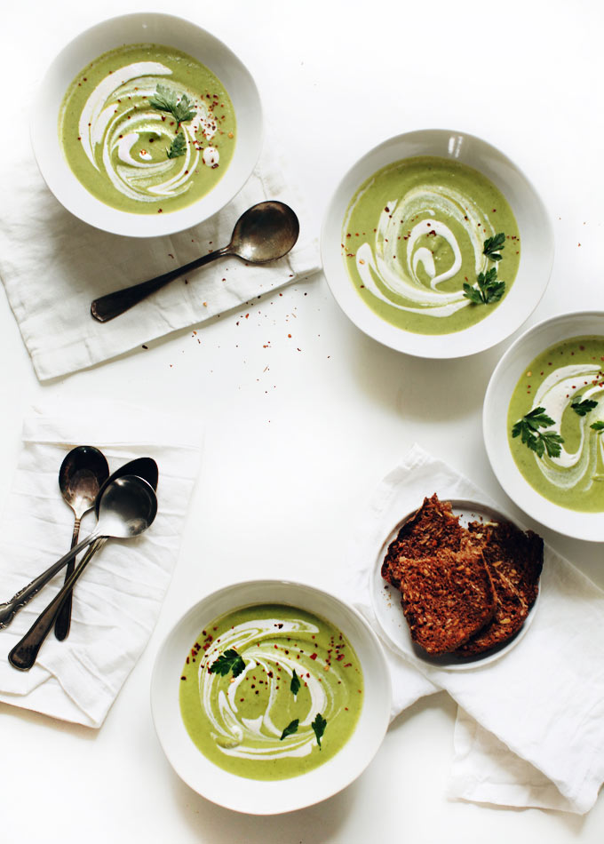 Cream of Broccoli and Cashew Soup // My New Roots
