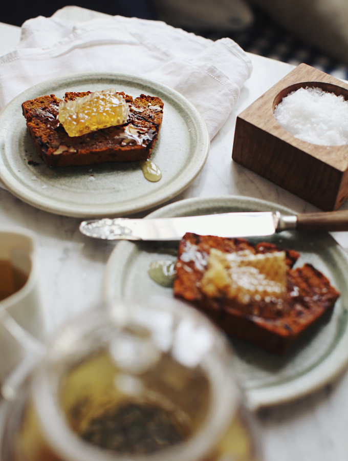 Grilled Pumpkin Bread with Honeycomb // My New Roots