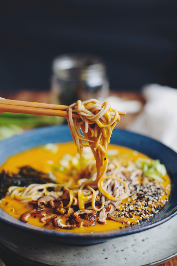 Pumpkin Miso Broth with Soba
