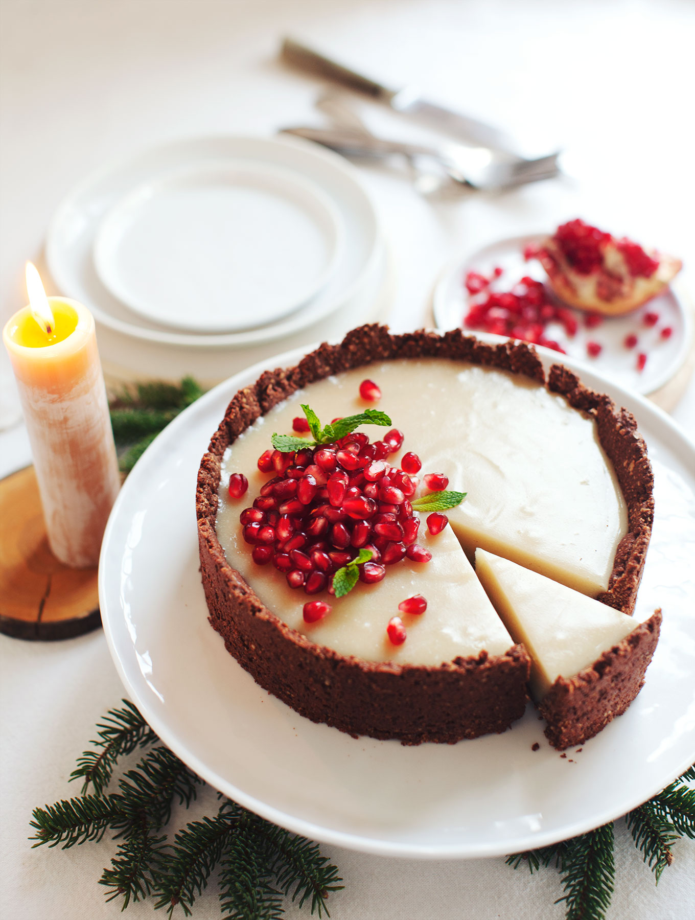 white chocolate peppermint torte