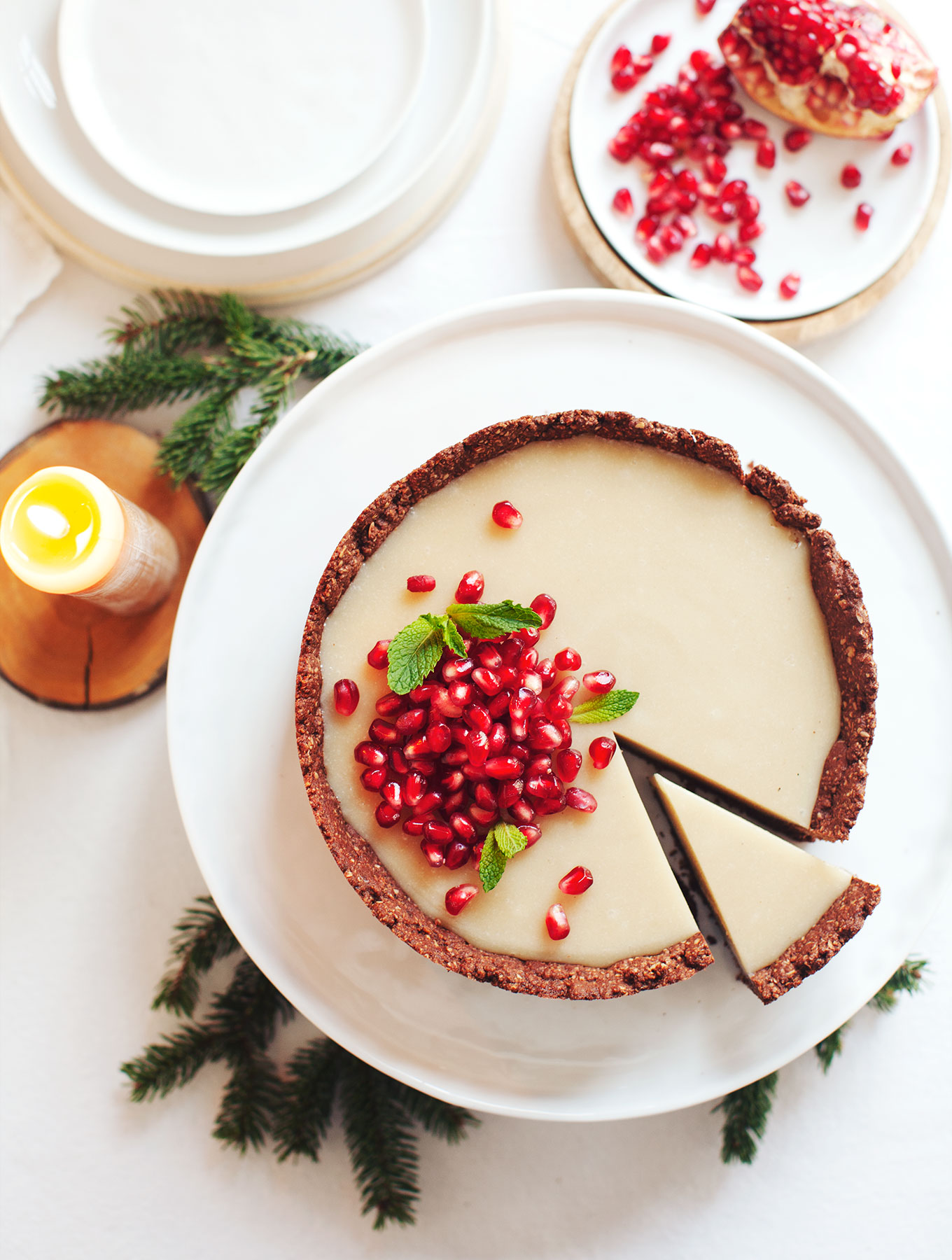 white chocolate peppermint torte