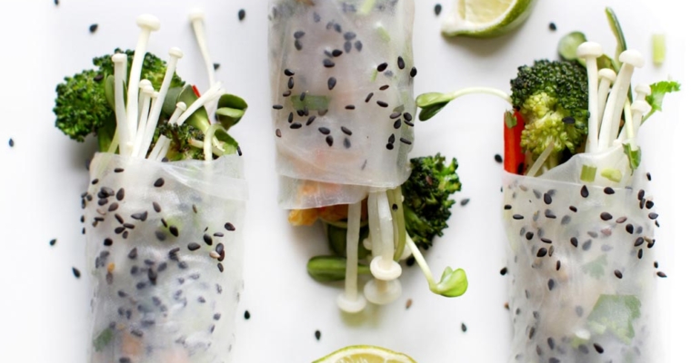 Enoki, Broccoli & Kimchi, Two Ways