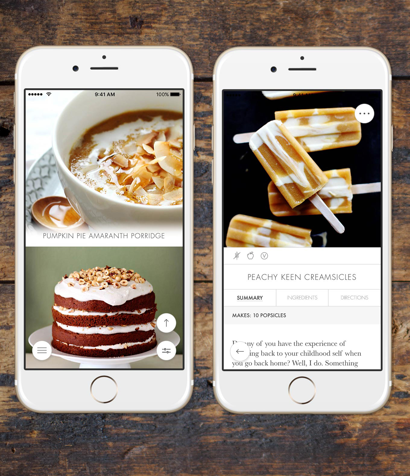 Doenload the My New Roots vegetarian cooking app