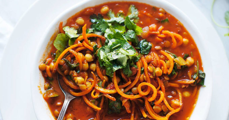 Chickpea & Sweet Potato Noodle Soup