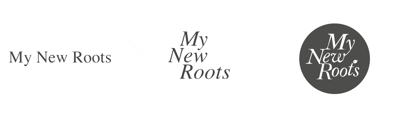My New Roots logo development