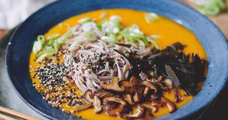 Pumpkin Miso Broth with Soba