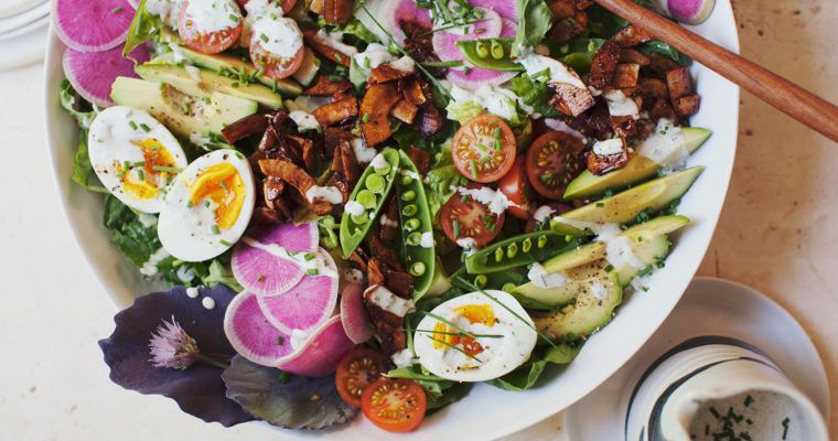 Summer Cobb Salad with Coconut Bacon