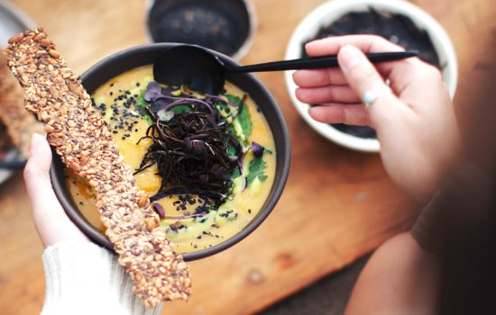 Butternut Miso Soup with Arame and Wasabi