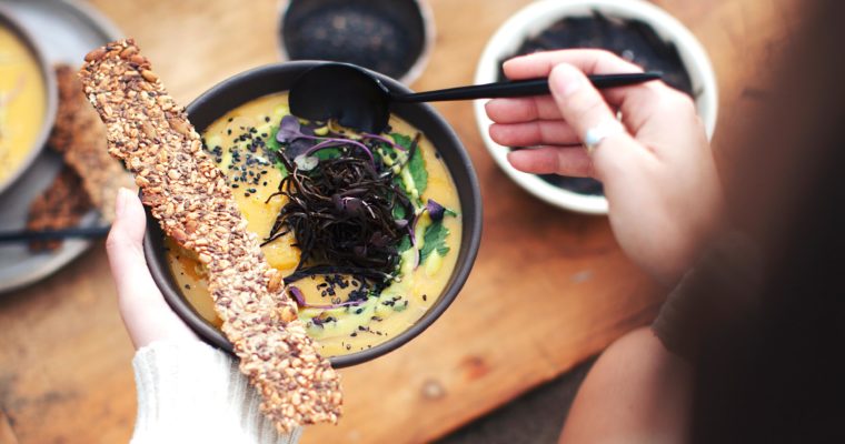 Butternut Miso Soup with Arame and Wasabi